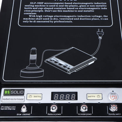 U.S. Solid Portable Handheld Induction Sealer Bottle Cap Sealer for Cap Sizes 15mm -100mm 110 V