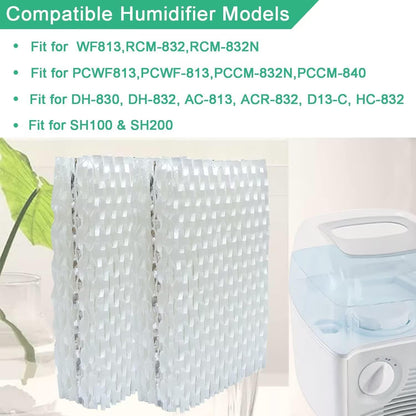 4-Pack WF813 Humidifier Wick Filter Replacement for ReliOn RCM-832 and ProCare PCWF813
