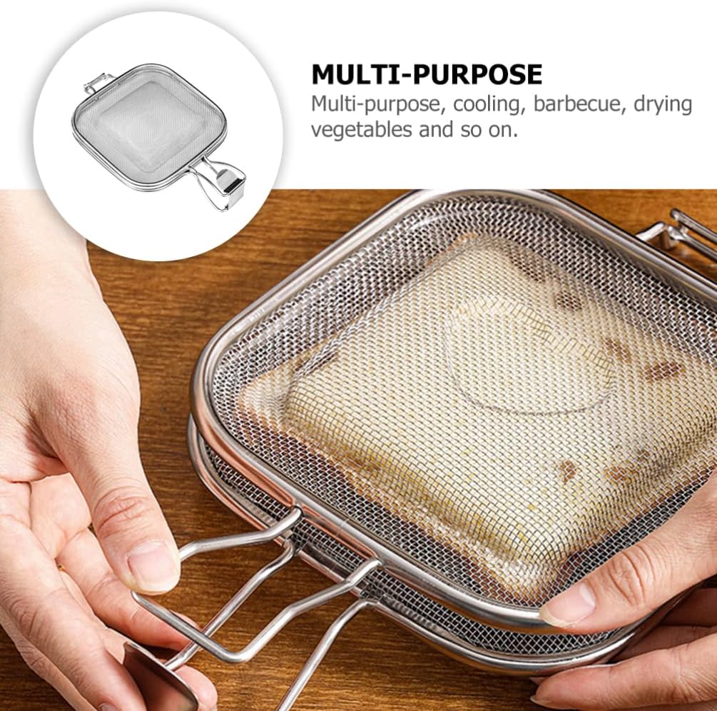 Luxshiny Toaster Oven Microwave Toaster Sandwich Cage, Grill Press for Toast, Home Baking Bread Toaster Accessories