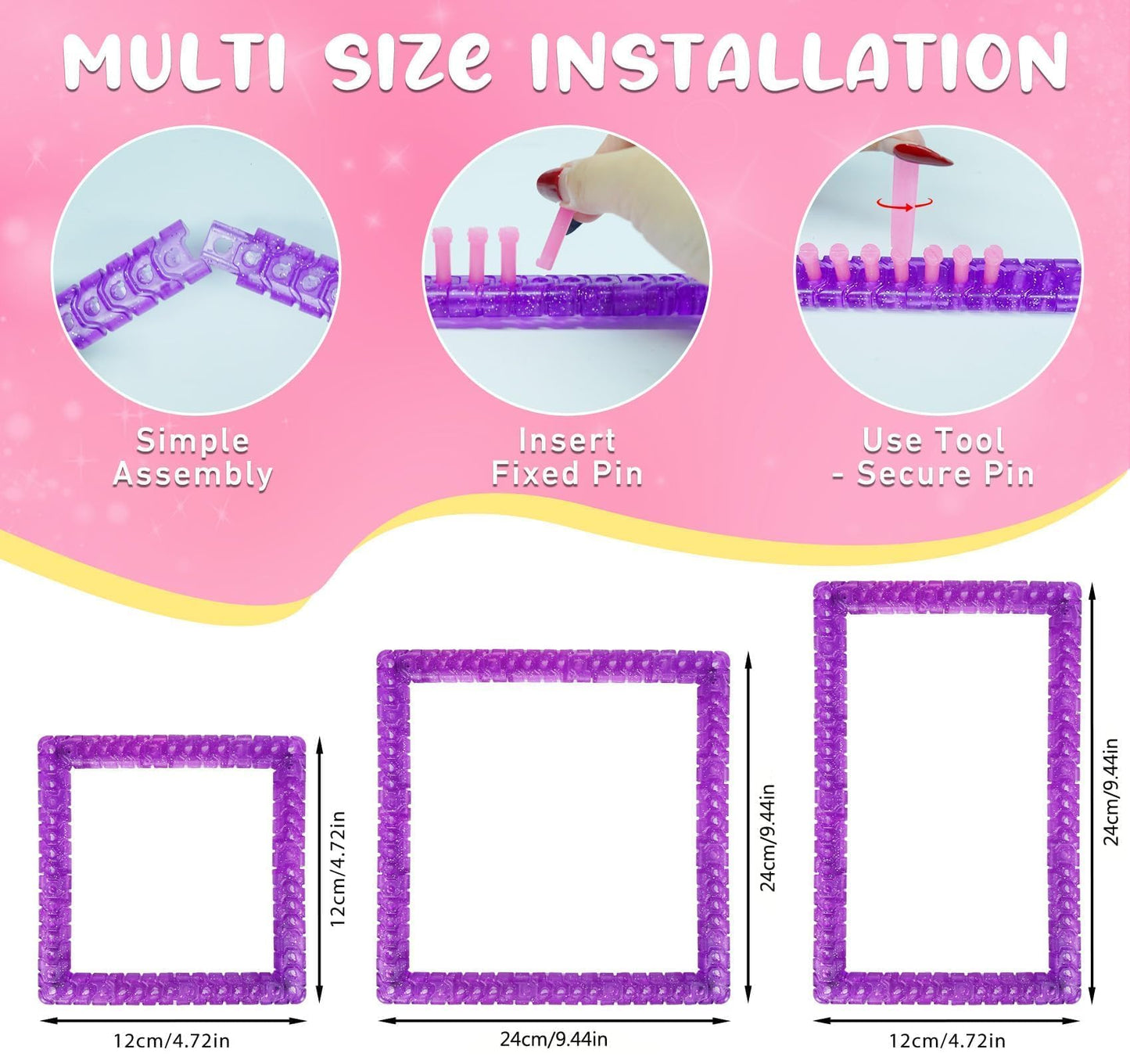 BLISSIQUEE Weaving Loom for Kids 288 Loops 12 Colors Potholder Weaving Loom Knitting Arts and Crafts Kit for Kids Beginners Pot Holder DIY Project Ages 6 7 8 10 12 13 Years Old