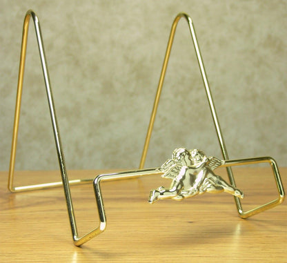Cherub Angel Design Display Easel - Set of 3 for Highlighting Small Flat Decor Items - 6" H