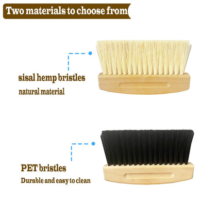 BSMstone Mini Broom and Dustpan Set Small Metal Dustpan and Brush Set Hand Whisk Broom for Home Office Desktop Sofa Pet Care Household Cleaning (sisal Hemp bristles, White)