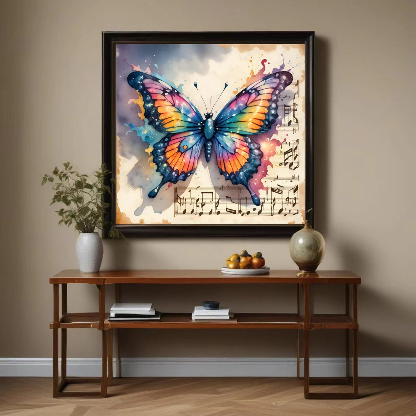 5D Butterfly Diamond Art Kits for Adults, Full Square Drill Fantasy Animal DIY Diamonds Painting Set Paint By Numbers, Shiny Beads Art Craft 12x12in for New Beginners Home Decoration