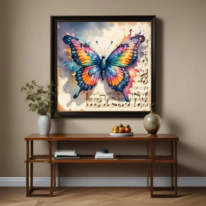5D Butterfly Diamond Art Kits for Adults, Full Square Drill Fantasy Animal DIY Diamonds Painting Set Paint By Numbers, Shiny Beads Art Craft 12x12in for New Beginners Home Decoration