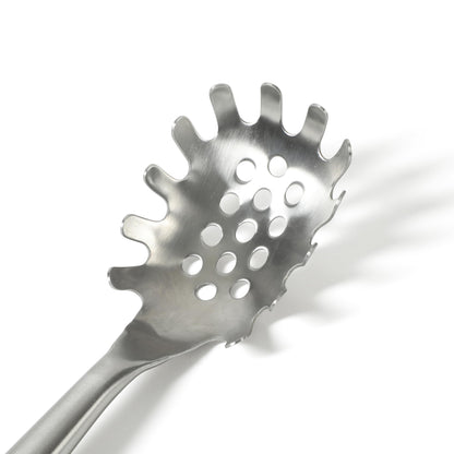 Calphalon Edge Stainless Steel Spaghetti Pasta Server w/Thermoplastic Rubber Handle - Taupe