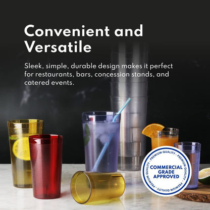 New Star Foodservice | Restaurant-Grade Beverage Tumblers (Red (Set of 72), 12 oz)