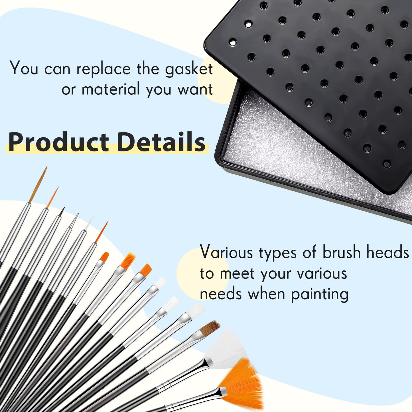 Painting Stand Base Holder and 24 Pcs Alligator Clip Sticks and 15 Pieces Clean Brush for Airbrush Spraying Hobby Modeling Parts for DIY Card Photo Memo