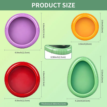 AWLGAK Avocado Saver Set of 4 Silicone Stretch Food Storage Pods, Reusable Produce Saver Containers for Fridge,Onion Keeper Lemon Tomato Vegetable Fresh Keeper