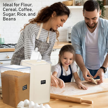 2 [8.5L 287 Oz] Flour Storage Container PC / Extra Large Food Storage Containers with Lids - Airtight, Leak Proof