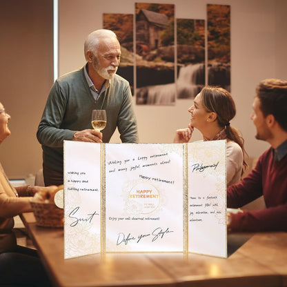 Retirement Party Decorations - Happy Retirement Guest Book Alternative, Gifts for Women Men, Farewell Party Supplies