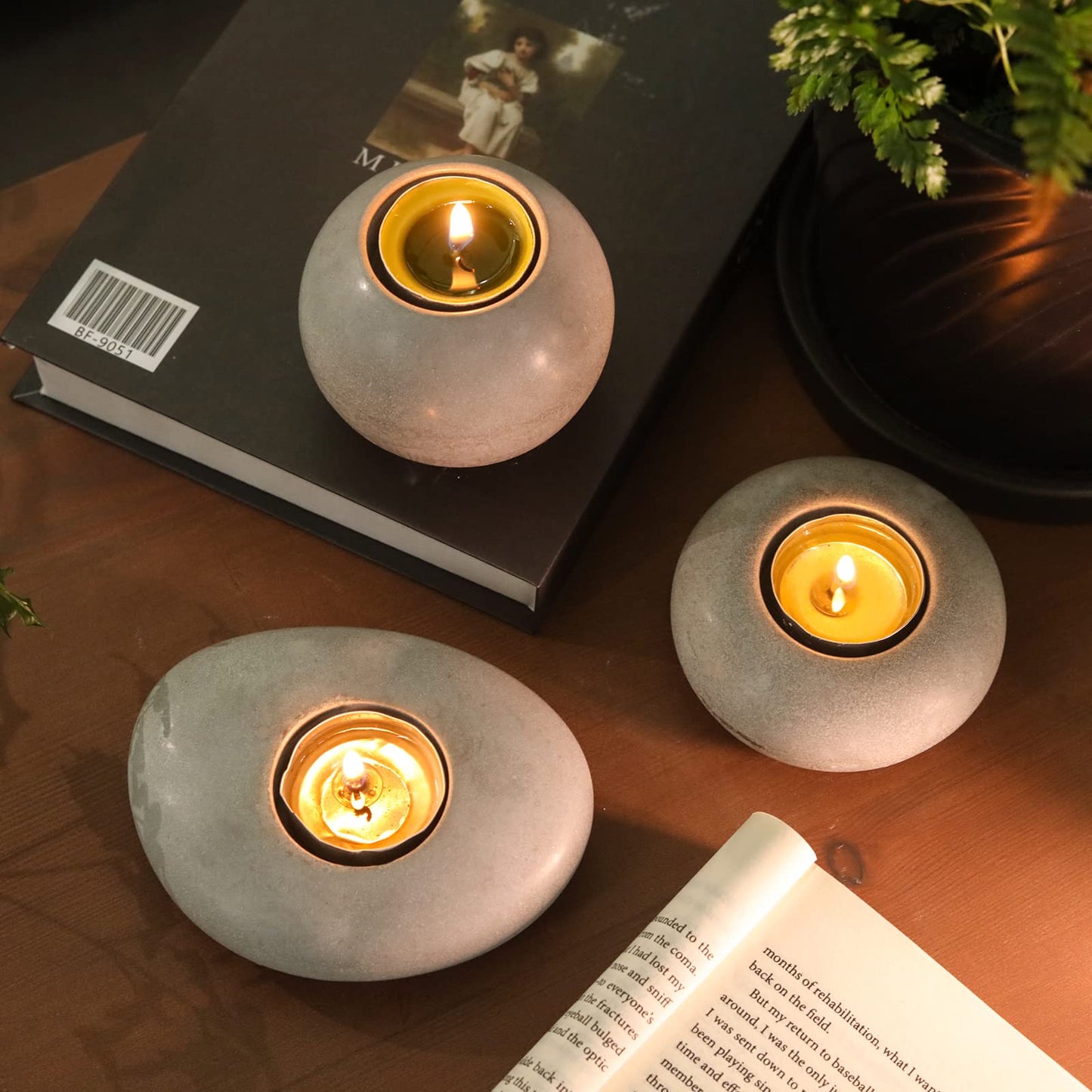 LET'S RESIN Tealight Candle Holder Resin Molds Silicone,3Pcs Tea Light Candle Holder Molds for Resin,Plaster,Cement Concrete,Epoxy Moulds for DIY Home Décor,Great for Beginners