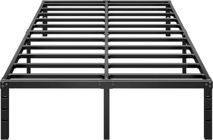 HLIPHA Metal Platform Bed Frame - 18 Inch Tall Queen Size | Heavy Duty Support Slats, Easy Assembly, Black