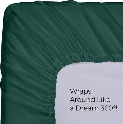 Utopia Bedding King Fitted Sheet - Deep Pocket Soft Microfiber - Fade & Shrinkage Resistant - Emerald