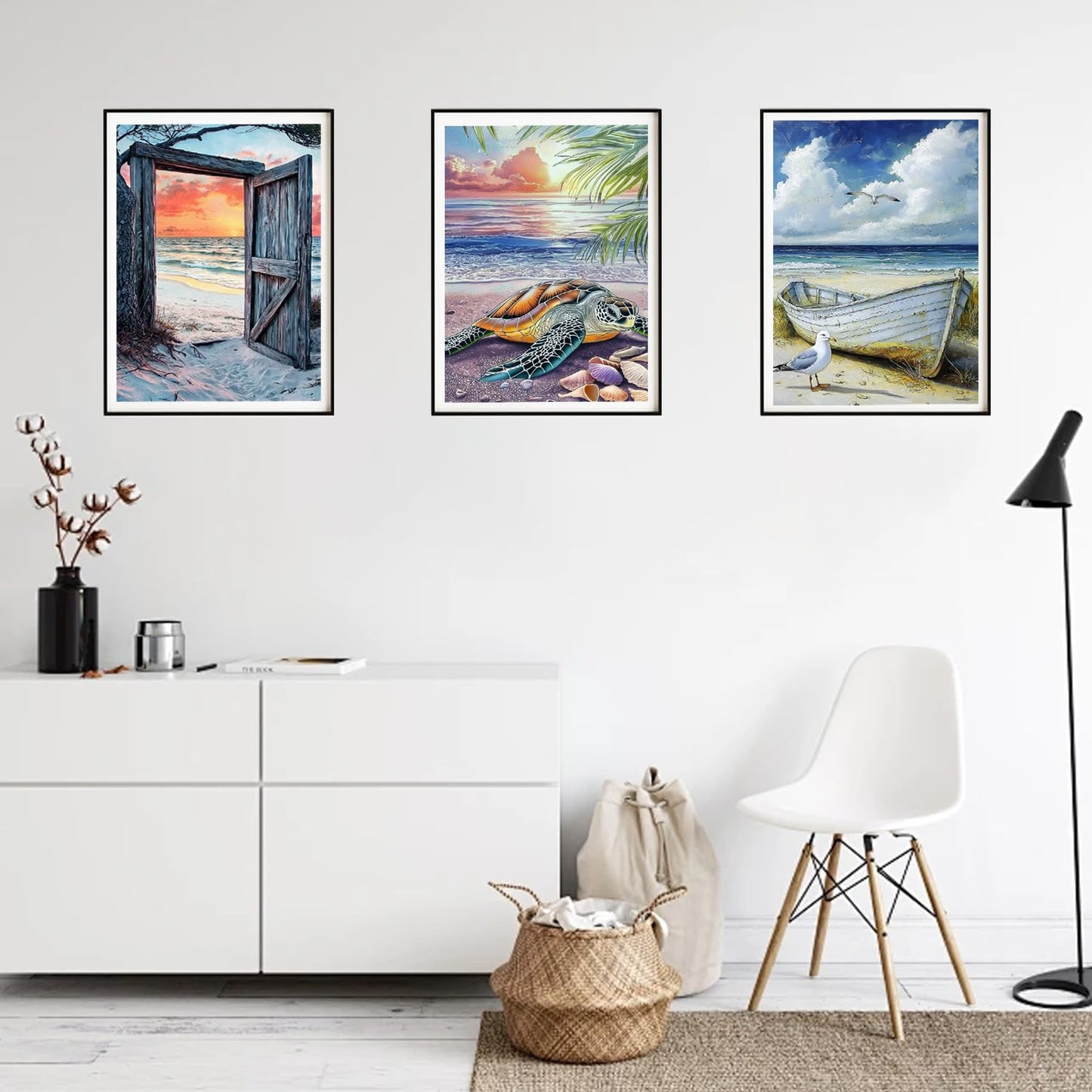 DOZEEZOP 6 Pack 5D Diamond Painting Kits for Adults, Diamond Art Kits for Adults Beginners of All Ages, Round Full Drill Arts and Crafts Gems Home Wall Decor 12x16 Inches Beach Landscapes