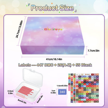 Glotrove Diamond Art Storage Containers Trays, 60pcs Diamond Painting Trays with Lids, 2-in-1 Beads, Gems & Drills Storage and Line-Up Accessories for Diamond Painting