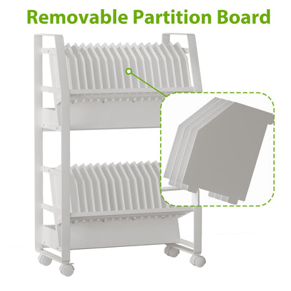 Chromebook Cart, Mobile Chromebook Charging Cart for iPads,Laptop Charging Cart , Chromebook Charging Station for Classroom, Compatible with Any Screen SizeEquipped with a 32-bit socket power strip.