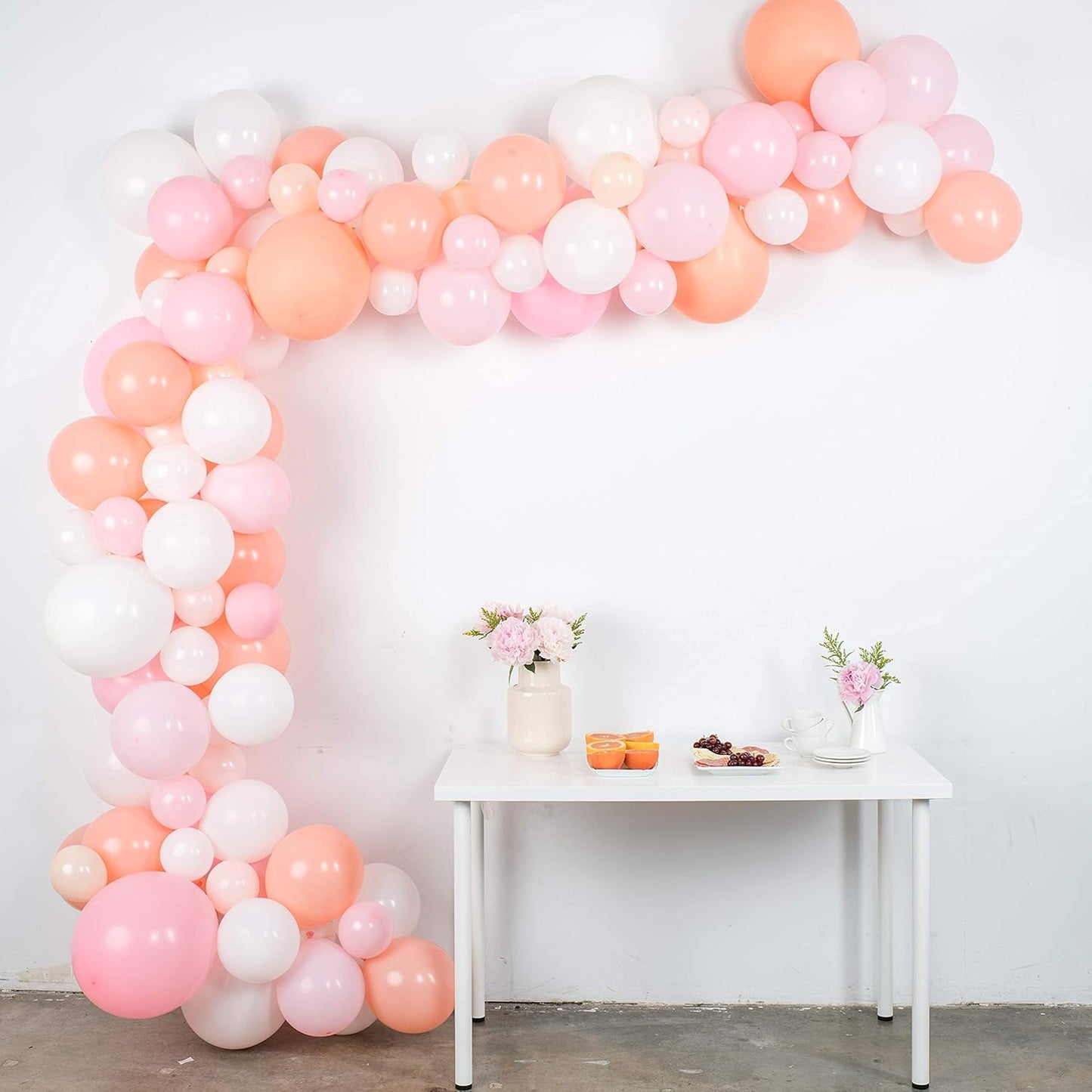 Balloon Garland Kit - Pink, White, Blush Balloons for Parties, Valentine's Day/Galentine's Party, Light Pink Balloon