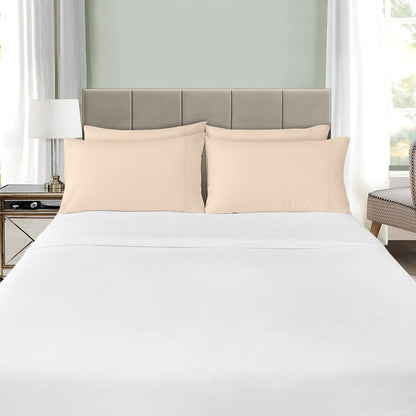 Utopia Bedding Queen Pillow Cases - Soft Brushed Microfiber - 4 Pack | Fade Resistant 20 X 30 Inches (Beige)