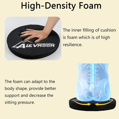 17.7" 9.8"(25cm) Thick Seat Cushion for Telescopic Stools (Exclude Stool), D Chair Pads with Soft Foam and Three Pegs