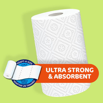Nicky Elite Adapt-A-Size Paper Towels 24 Large Rolls= 40 Regular Rolls Plastic Free Packaging Paper Wrap Ultra Strong and Absorbent