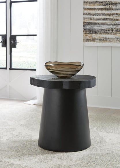 Signature Design by Ashley Wimbell Contemporary Tapered Base End Table, Black