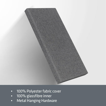 UMIACOUSTICS 2 PCS Acoustic Panel, 47.2" x 23.6" Fiberglass Sound Proof Wall Panels, Sound Absorbing Panels for Studios, Office, Home Theater. Charcoal Grey