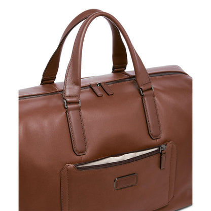 TUMI - Harrison Nelson Duffel - Men's Business & Travel Bag - Spacious Interior - 11.0" X 20.5" X 8.5" - Cognac Leather