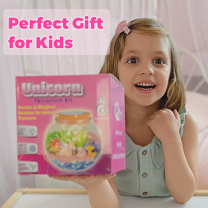 Unicorn Gifts for Girls - Light up Unicorn Terrarium Kit for Kids - DIY Unicorn Arts & Crafts Toy - Birthday Gifts for Kids Age 5 6 7 8-12 Year Old Girl Gift