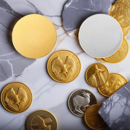 10PCS Blank Brass Coins for Laser Engraving - 40mm Unfinished Challenge Coin Blanks, Engravable Metal Coins for DIY, Customization, Memorial, Gift
