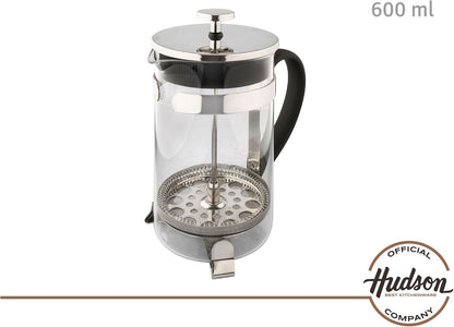 HUDSON French Press Coffee and Tea Maker, 6 Cups, Silver