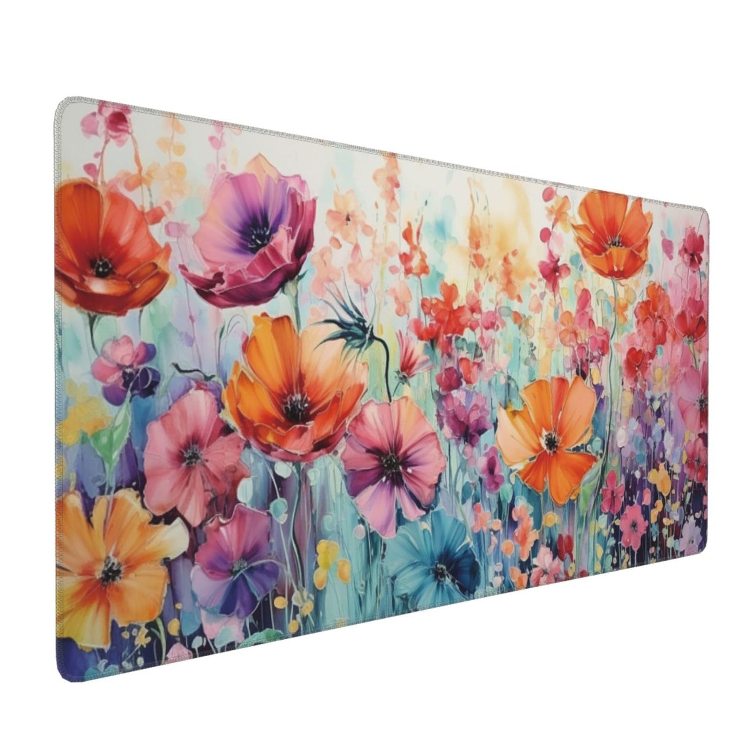 35.4 x 15.7 in, Waterproof XXL Large Mouse Pad for Desk, Extended Keyboard Mouse Mat for Computer Office, Big Laptop Mouse pad, Gaming Pc-Colorful Flowers