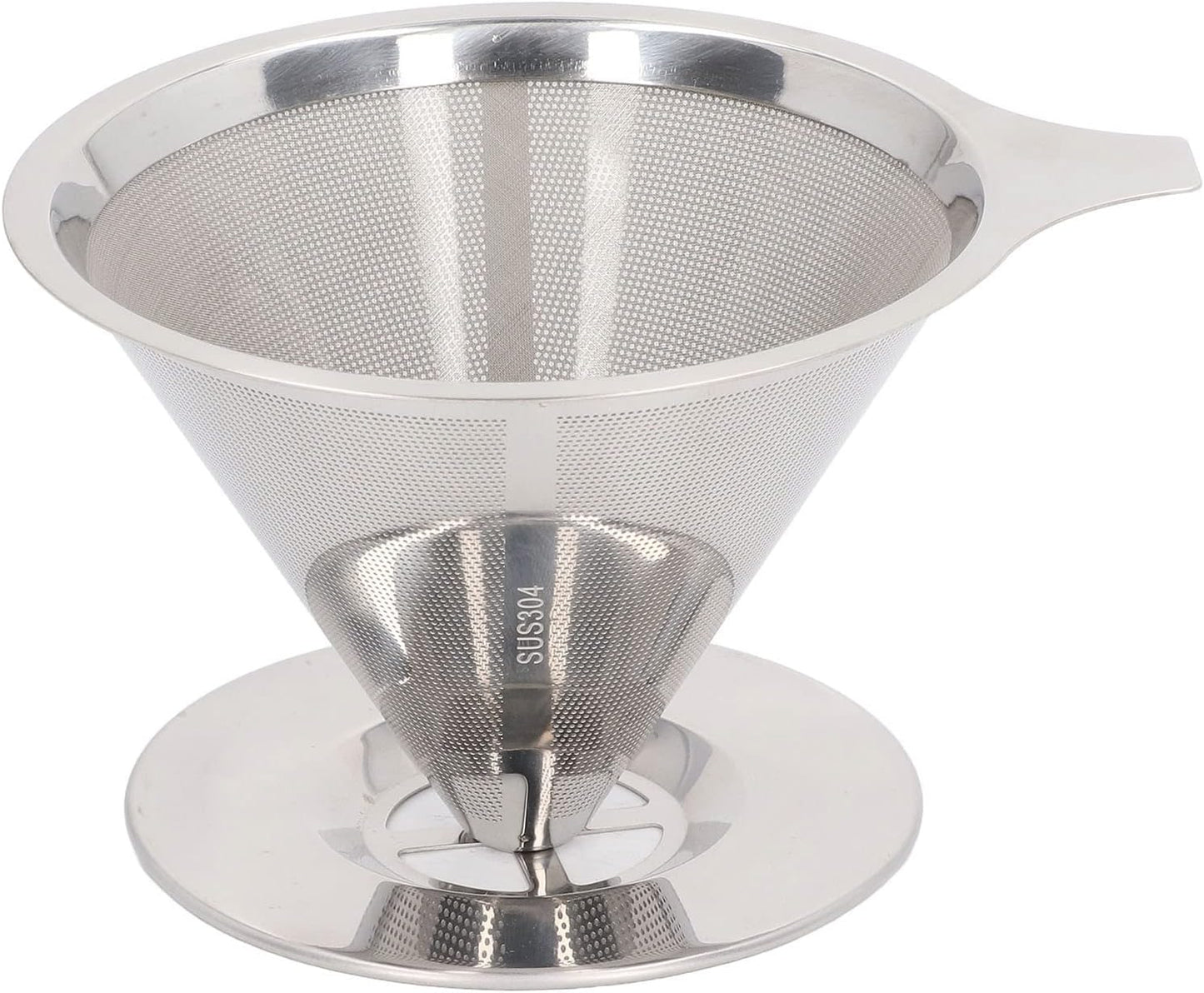 Pour over Coffee Maker, Stainless Steel Dripper with Non-slip Cup Stand, Suitable for Camping Kitchen Families