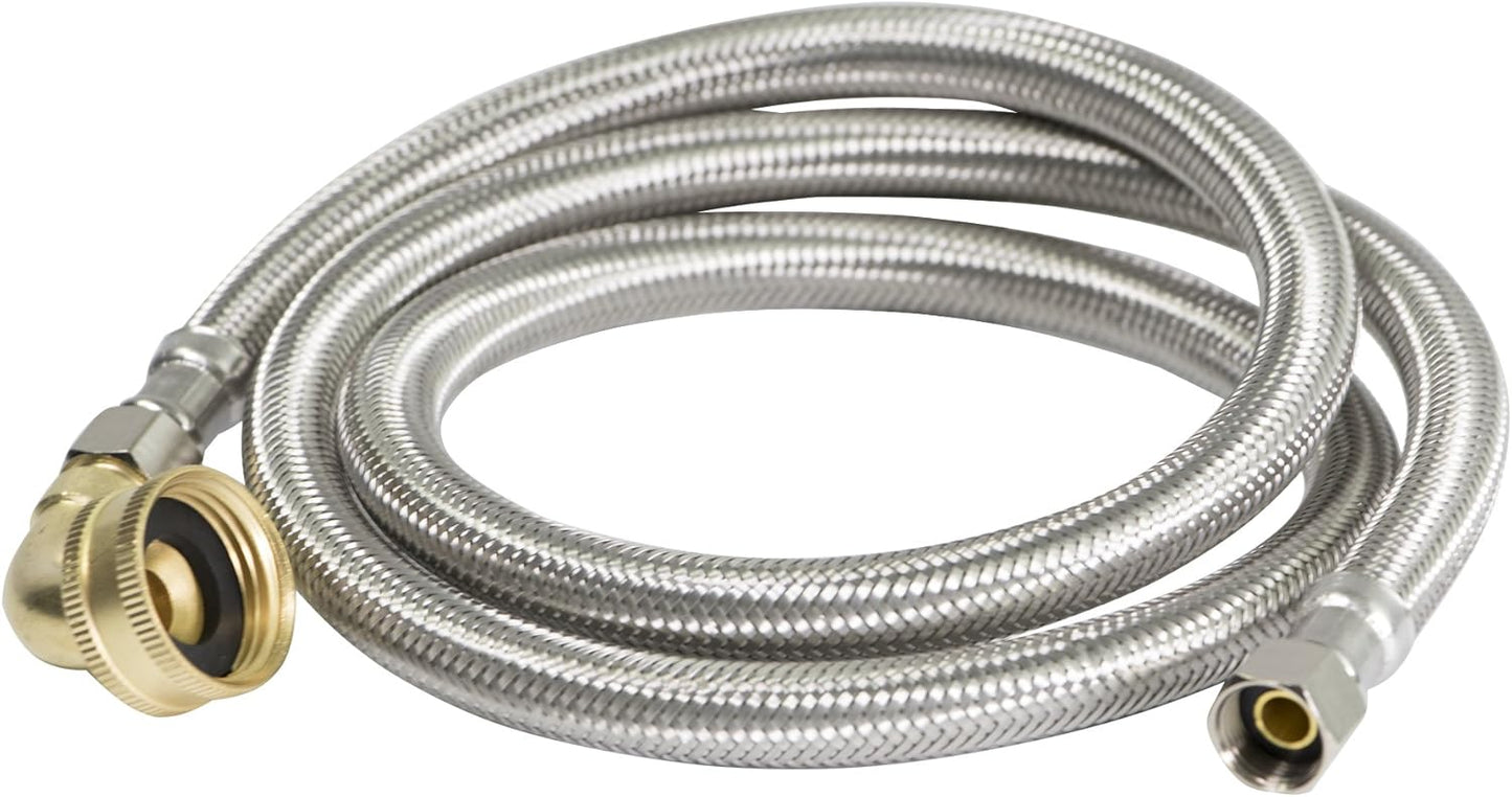 CNCT28760-OM Connector, 60 Inch Dishwasher Supply Line with Swivel Elbow, Connects Dishwasher to Water