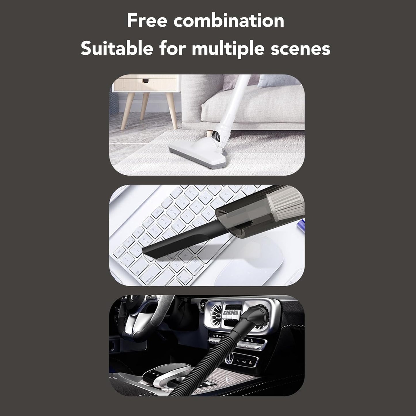 HURRISE Handheld Vacuum Cleaner, Cordless Vacuum for Pet Hair, Powerful Suction for Hardwood Floor, Carpet, and Car