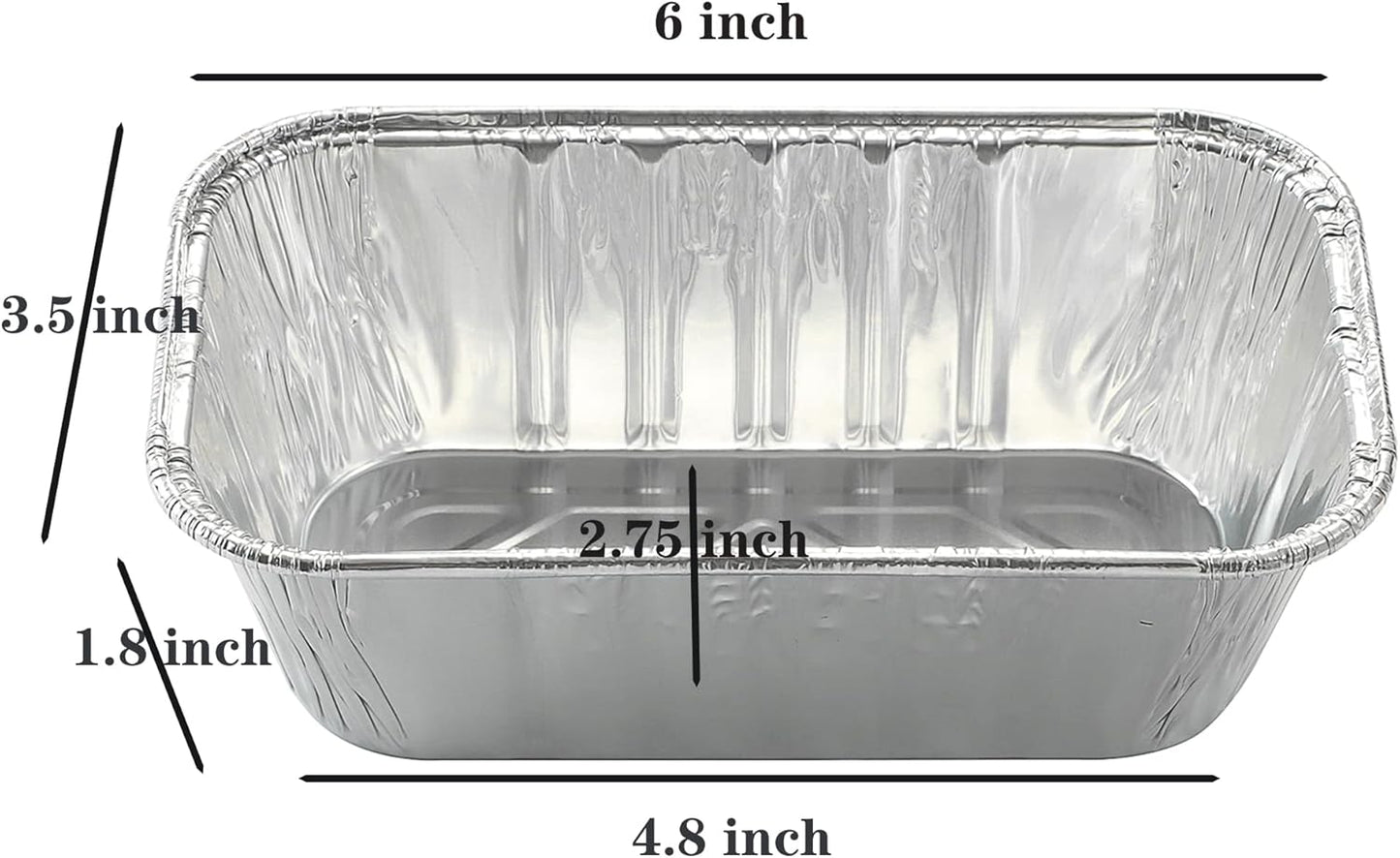 30 Pack 1Lb Mini Loaf Pans, Heavy Duty Disposable Aluminum Foil Bread Tins, Standard Size - 6" X 3.5" X 2.5"