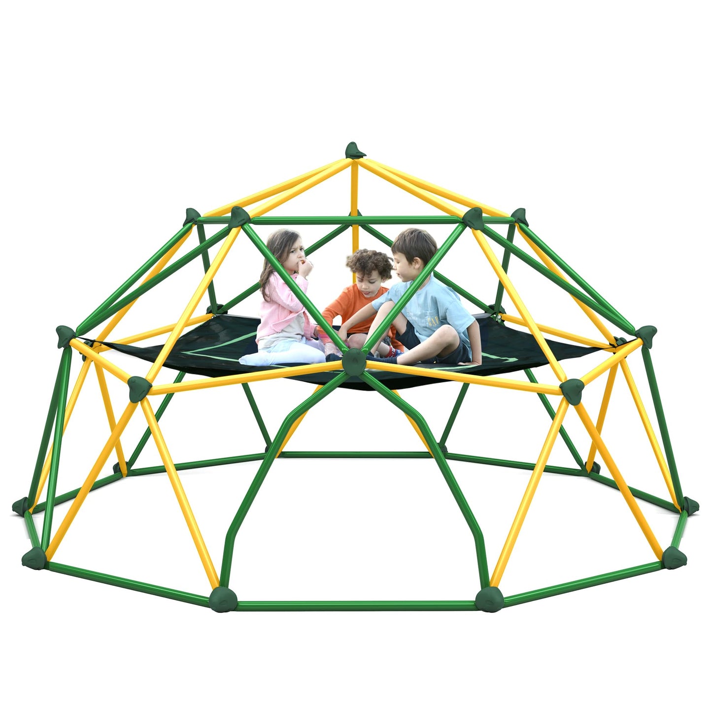Virubi 12 FT Dome Climber, Outdoor Playground Climbing Dome Jungle Gym for Kids 3-10 Supporting 1000lbs, Easy Assembly Geometric Dome