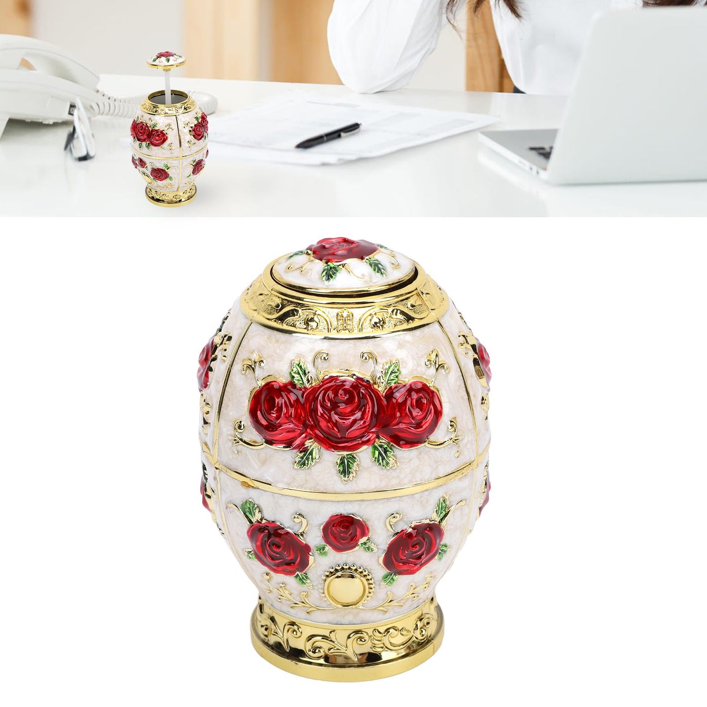 Sunicon Portable Retractable Toothpick Holder, Toothpick Holder, Automatic Retro Pop Up Toothpick Dispenser Toothpicks Case Storage Organizer Container Decoration for Kitchen