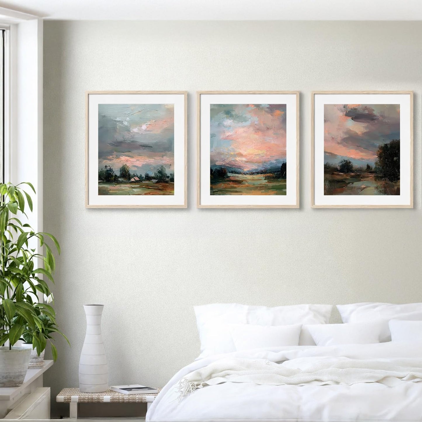 FUHYGU Diamond Painting Kits 3 Pack 9.8x11.8 Inches – Rustic Farmhouse Landscape Sunset Scenery, DIY Full Drill Diamond Art for Adults Beginners, Country Wall Decor Aesthetic Home Gift