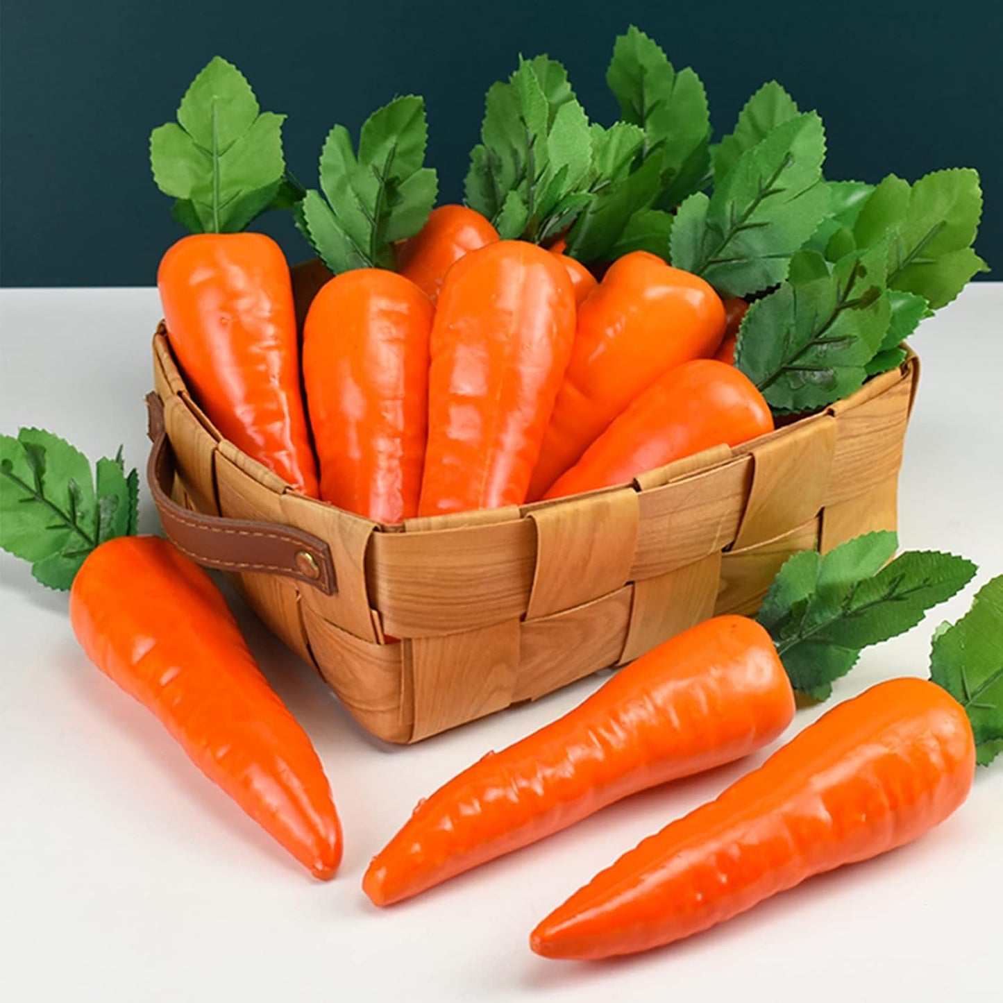Lorigun 5 Pcs Simulation Carrots, Artificial Vegetables for Home and Kitchen Decorations