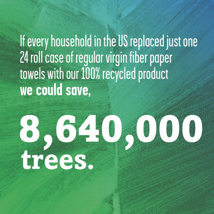 Seventh Generation Unbleached Paper Towels, 100% Recycled Paper, 6 Count, Pack of 4