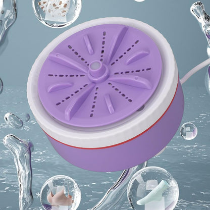 Mini Turbo Washing Machine - USB Portable Small Clothes Washer for Travel, Timed Adjustable Laundry for Underwear, Baby