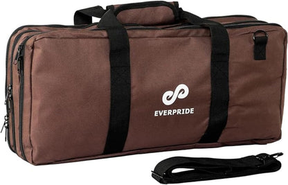 EVERPRIDE Large Knife Bag for Chefs Holds 20 Knives PLUS Zippered Compartment for Kitchen Tools