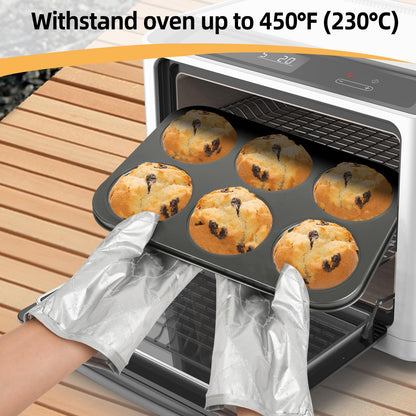 Audingull Jumbo Muffin Pan 6-Cups Cupcake Pan, Premium Large Muffin Tin for Baking, Non-Stick and Thickened Carbon Steel Jumbo Cupcake