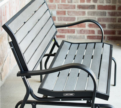 LIFETIME 60276 Glider Bench, Harbor Gray