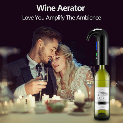 Wine Aerator Electric Wine Decanter Best Sellers One Touch Red -White Wine Accessories Aeration Work with Wine Opener for Beginner Enthusiast - Spout Pourer - Great Mothers Day Gift for Mom