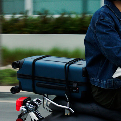 The Ridge Premium Hard Shell Carry On Luggage - TSA Approved Lock - 360° Spinner Wheels for Travel - Alpine Navy