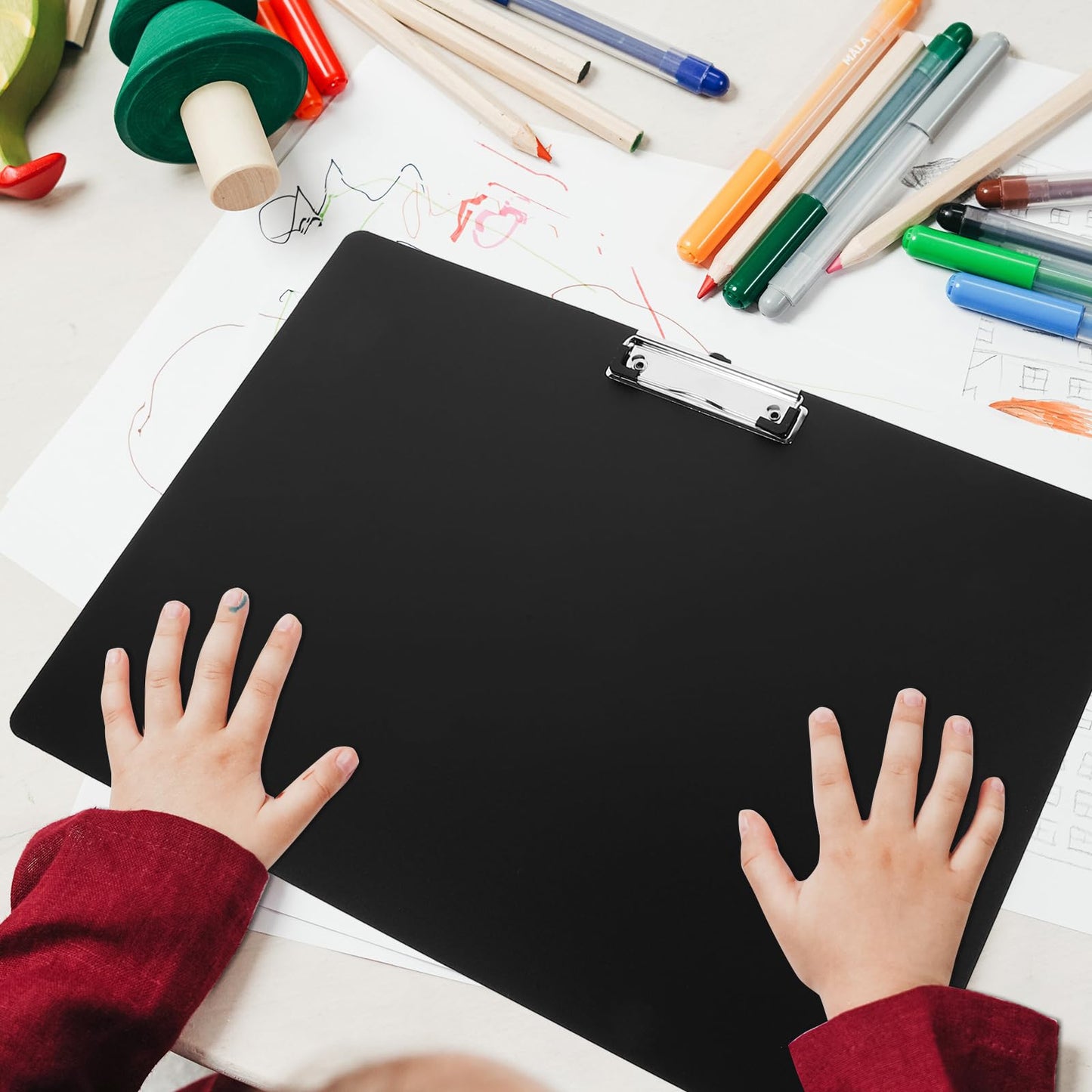 STOBOK A3 Horizontal Clipboard 17.24X12.59In Plastic Clip Board for Drawing Writing and Office Use Landscape Clip Pad for Artists Students and Professionals
