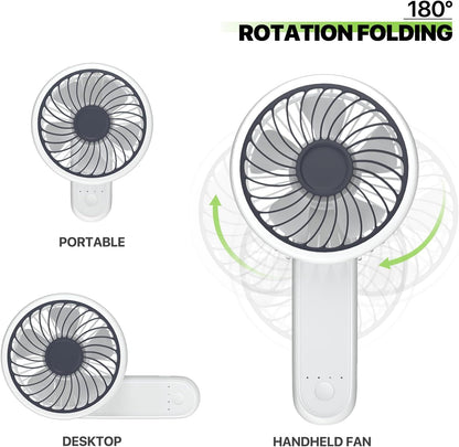 Magshion Portable Handheld 3-Inch Battery Operated Rechargeable Fan