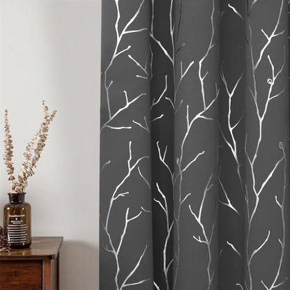 BUHUA Blackout Curtains for Bedroom, 63 Inch Length Thermal Insulated Grommet Top Curtains, 2 Panels, Dark Grey