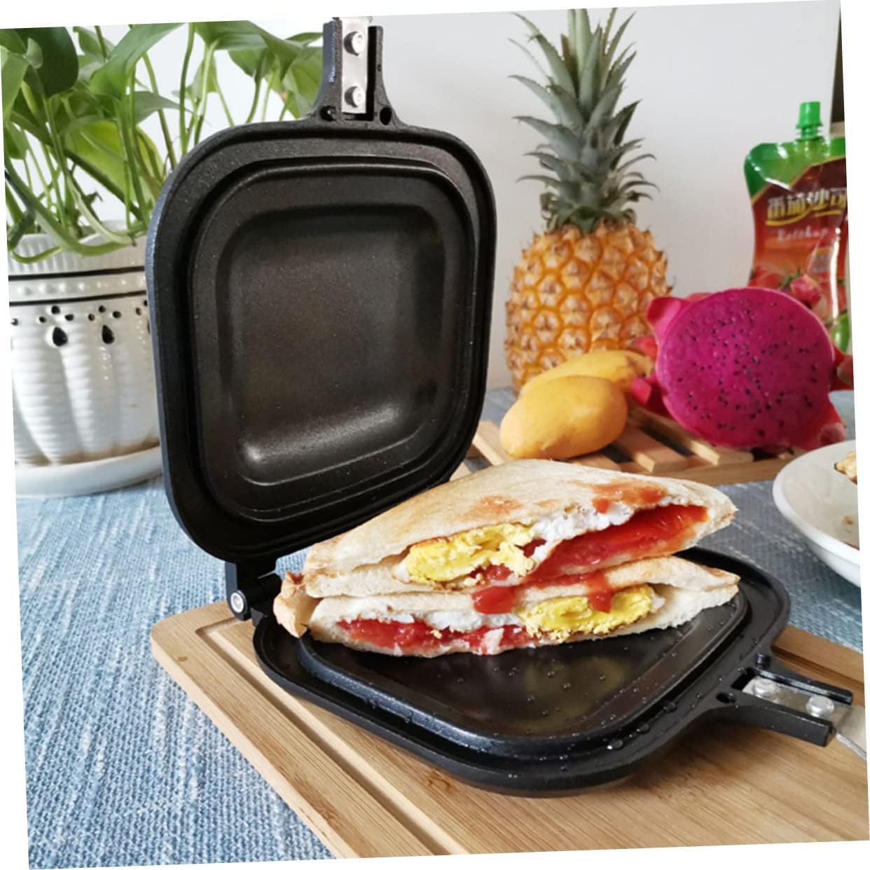 Sandwich Skillet, Non-stick Kitchen Sandwich Maker for Grilled Cheese, Double Side Frying Pan, Kitchen Essential Grill